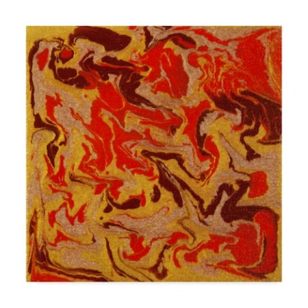 Hilary Winfield 'Liquid Industrial Red Orange' Canvas Art,24x24